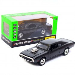 Машинка игровая Автопром «1970 Dodge Charger RT» Черный 18 (3211)