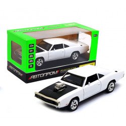 Машинка игровая Автопром «1970 Dodge Charger RT» Белый 18 (32011)