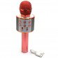 Беспроводной портативный микрофон-колонка Bluetooth для караоке Розовое золото (WS-858)