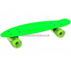 Пенни борд (скейт) Зеленый с бесшумными колесами SC 180407