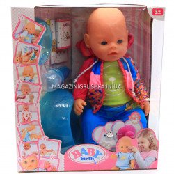Інтерактивна лялька Baby Born (бебі бон). Пупс аналог з одягом і аксесуарами 10 функцій бебі борн 8006-12