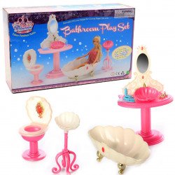 Детская игрушечная мебель  для кукол Барби Ванная 1213. Обустройте кукольный домик