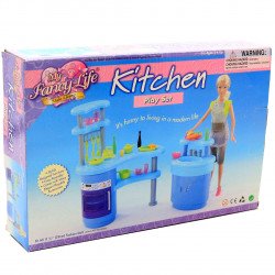 Дитяча іграшкова меблі Глорія Gloria для ляльок Барбі Кухня 2916. Облаштуйте ляльковий будиночок