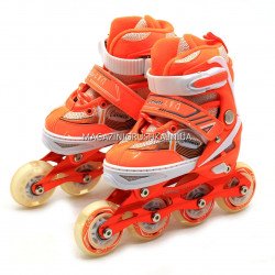 Детские ролики (размер 30-33, металл, колёса ПУ) Оранжевый RS17023