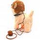 Інтерактивна м'яка іграшка «Собака на повідку 5», ходить, крутить хвостом, гавкає, співає на англ, 23 см