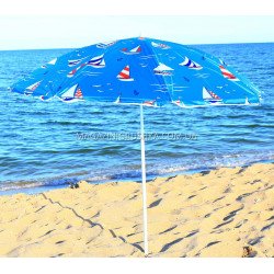Зонт пляжний (діаметр - 1.8 м) №2 - срібло + нахил МН-0036