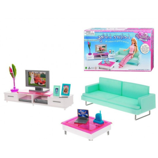 Детская игрушечная мебель  для кукол Барби Гостиная 2804. Обустройте кукольный домик