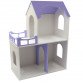 Игрушечный кукольный деревянный домик Unitywood 78х59х30 см, двухэтажный (фиолетовый)