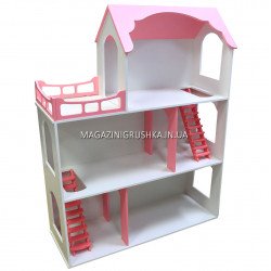 Іграшковий дерев'яний ляльковий будиночок Максі зі сходами. Облаштуйте будиночок для ляльок