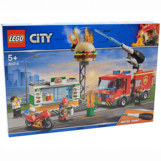 Конструктор LEGO City Police пожар в бургер-баре, 327 деталей (60214)