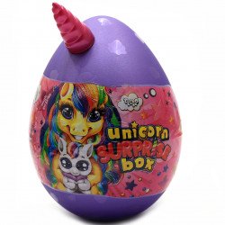 Игровой набор Данко тойс «Unicorn WOW Box» Яйцо единорога 25х35 см, фиолетовое, ук язык (UWB-01-01)