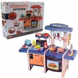 Набор игровой «Кухня» игрушечная, 45 элементов, световые и звуковые эффекты, вода, пар, 78х28х70 см (MJL-713/713)