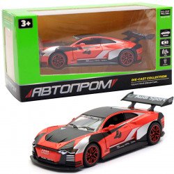 Машинка игровая автопром Audi  E-tron металл, 14, красный, свет, звук, двери открываются (7585)