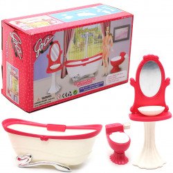 Детская игрушечная мебель Глория Gloria для кукол Барби Ванная комната 3013. Обустройте кукольный домик