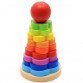 Развивающая игрушка деревянная пирамидка радужная гора Fun Game 3+ (50046)