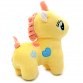 М'яка іграшка «Поні» - єдиноріг (світлові ефекти) жовтий 25х9х20 см (M064)