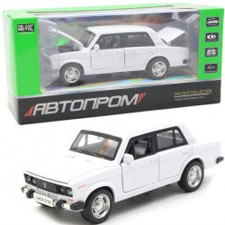 Машинка іграшкова Автопром «ВАЗ-2106» Білий зі світловими і звуковими ефектами (7642)