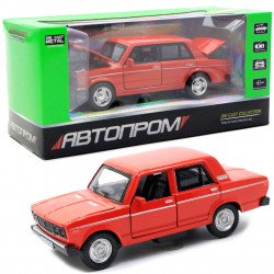 Машинка игровая автопром «ВАЗ-2106» Красный со световыми и звуковыми эффектами (7642)