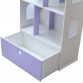 Іграшковий ляльковий дерев'яний будиночок з ящиком для іграшок Unitywood фіолетовий. Обладнайте будиночок для ляльок