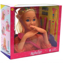 Кукла для причесок «Defa Lucy» (голова куклы), косметика, аксессуары 23 см (8415)