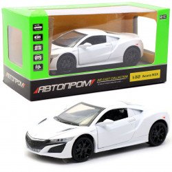 Машинка игровая автопром «Acura NSX» металл, 14, белая (свет, звук, двери открываются) 6607