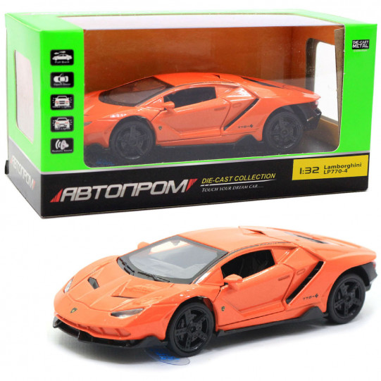 Машинка игрушечная автопром «Lamborghini LP770-4», 15, свет, звук, оранжевый (7861)