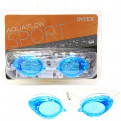 Очки для плавания детские INTEX, размер L, голубые (55684)