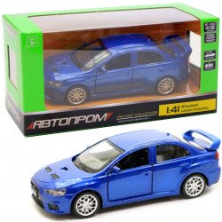Машинка іграшкова металева Автопром «Mitsubishi Lancer Evolution», 11х4х4 см, синя (4335)