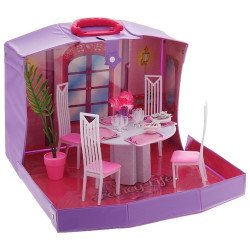 Детский игровой набор для девочек Домик Барби столовая в чемодане Best Toys (94011HB)