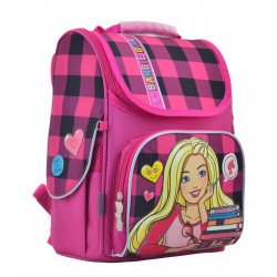Рюкзак шкільний каркасний 1 Вересня H-11 Barbie red, 33.5 * 26 * 13.5 (555156)