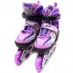 Ролики дитячі Happy Violet фіолетові, розмір 34-37, метал, що світяться колеса ПУ (1279472846-M)