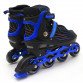 Роликові ковзани Caroman Sports, чорно-сині, розмір 38-41, метал, що світяться колеса PU, (1340825669)