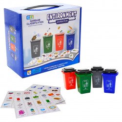 Настольная игра развивающая «Охрана окружающей среды» Renbo Toys, Сортировка мусора, 21*18*11 см, (1988)