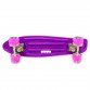Пенни борд (скейт) фиолетовый со светящимися колесами и ручкой. Бесшумный Penny Board, 55*14*9 см, (MS 0749-6)