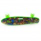 Пенни борд (скейт) зеленый со светящимися колесами и ручкой. Бесшумный Penny Board, 55*14*9 см, (MS 0749-6)