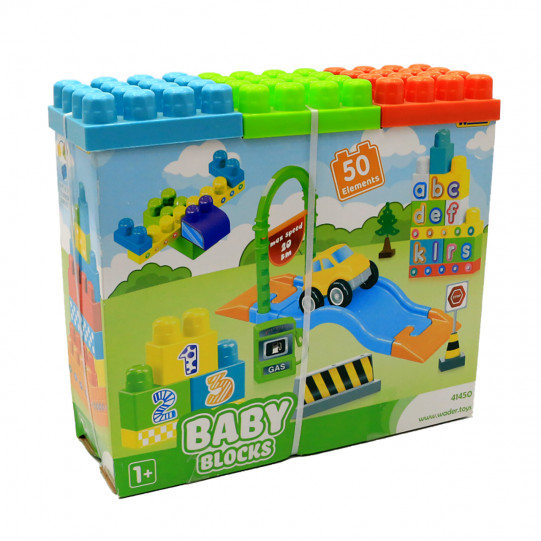 Конструктор «Мої перші кубики» Wader Baby Blocks, 50 деталей від 1 року 27 * 30 * 10 см (41450)