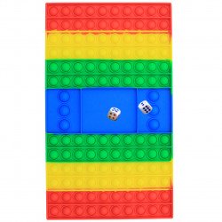 Игрушка антистресс Поп ит с кубиками «Радужный Квадрат» Pop It Fidget, 126 пупырок, 33*19*1 см, (8888)