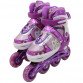 Ролики детские для девочки с защитой «Холодное сердце» размер 35-38, алюминий, светящиеся колёса PU 730276094