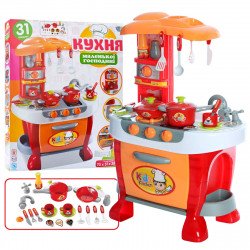 Набор игровой «Кухня маленькой хозяюшки» Limo Toy, игрушечная посуда, оранжевый, 73*51*30 см, (008-801А)