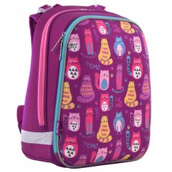 Рюкзак шкільний каркасний 1 Вересня H-12 "Cute cats"