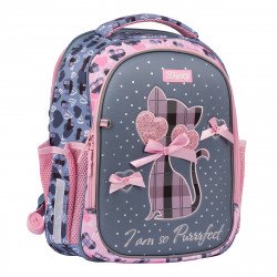 Рюкзак школьный 1Вересня S-107 "Purrrfect", розовый/серый (552001)