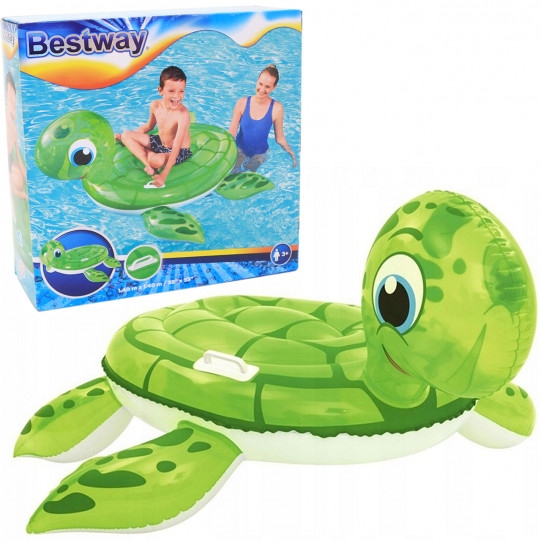 Детский надувной матрас плотик «Черепаха» Bestway, с ручками, зеленый, до 45 кг, 140*140 см, (41041)