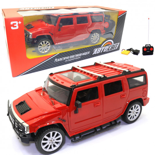 Игрушечная машинка на радиоуправлении АвтоСвіт «Hummer» джип красный, свет, звук 32*14*12 см (AS-1835)