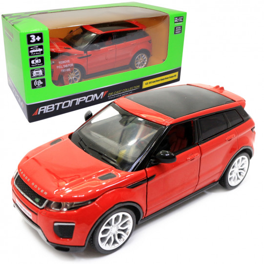 Іграшкова машинка металева «Range Rover Evoque HSE» Автопром Land Rover, червоний, 14*5*5 см, (68464)