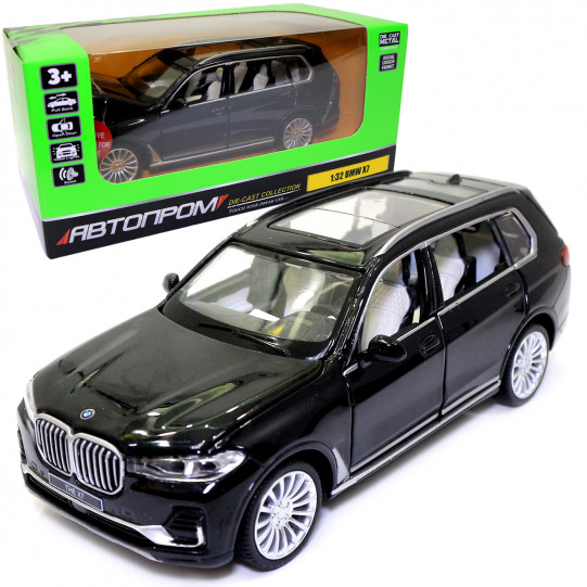 Игрушечная машинка металлическая «BMW X7» Автопром БМВ, черный, 14*5*5 см, (68470)