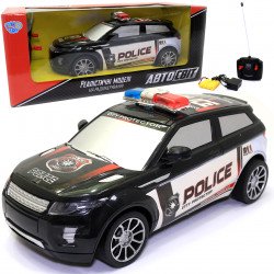 Игрушечная машинка на радиоуправлении АвтоСвіт «Range Rover Police» черный, свет, звук 23*10*10 см (AS-2723)