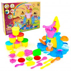 Детский набор для лепки мороженного Замок Fun Game «Замок сладостей», тесто для лепки, формочки 27*24*21 см (7222)