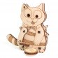 Деревянный 3D конструктор Кот Ням-ням UnityWood «Cat Yummy-Yummy» 21 деталь 8*8*4 см (UW-009)