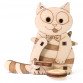 Дерев'яний 3D конструктор Кіт Ням-ням UnityWood «Cat Yummy-Yummy» 21 деталь 8*8*4 см (UW-009)