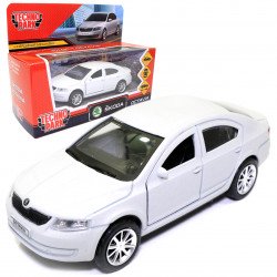 Машинка игровая Skoda Octavia «TechnoPark» Шкода Октавия белый металл 12*4*5 см (OCTAVIA-WH)